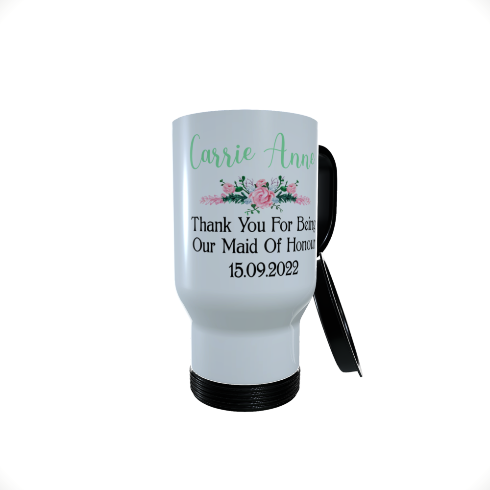 Maid Of Honour Personalised Travel Mug, Maid Of Honour Gift